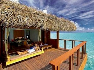 Exterior photo of water villa