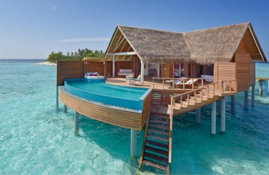 Exterior photo of water villa