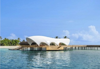 Arrival jetty photo of resort island