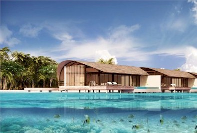 Exterior photo of water villa
