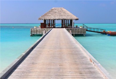 Arrival jetty photo of resort island