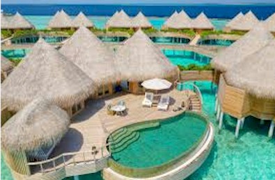 Exterior photo of water villa