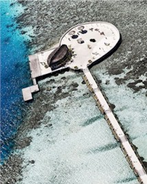 Arrival jetty photo of resort island