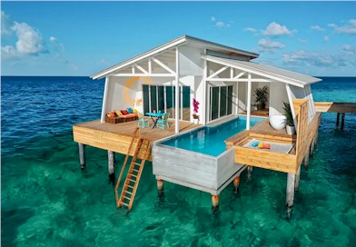 Exterior photo of water villa