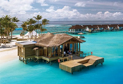 Arrival jetty photo of resort island