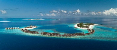 Aerial photo of resort island