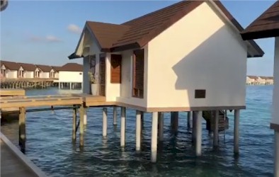 Exterior photo of water villa
