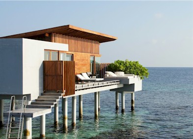 Exterior photo of water villa