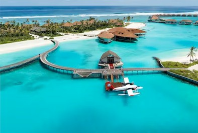 Arrival jetty photo of resort island