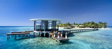 Arrival jetty photo of resort island