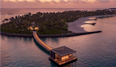 Arrival jetty photo of resort island