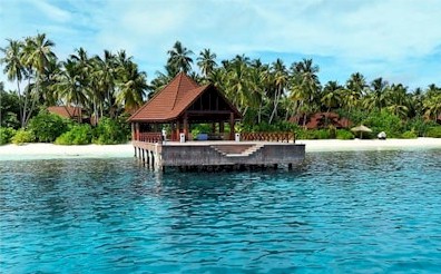 Arrival jetty photo of resort island