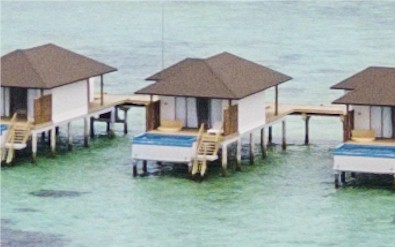 Exterior photo of water villa