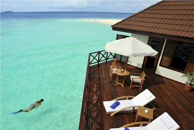 Exterior photo of water villa