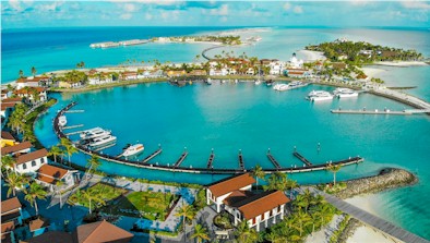 Arrival jetty photo of resort island