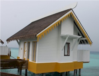 Exterior photo of water villa
