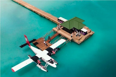 Arrival jetty photo of resort island