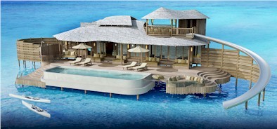 Exterior photo of water villa