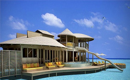 Exterior photo of water villa
