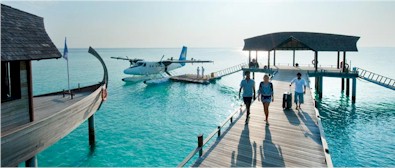 Arrival jetty photo of resort island