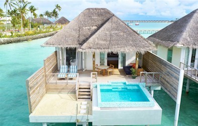 Exterior photo of water villa