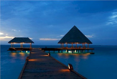 Arrival jetty photo of resort island