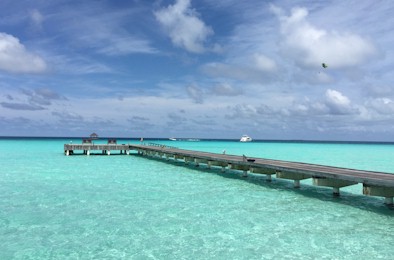 Arrival jetty photo of resort island