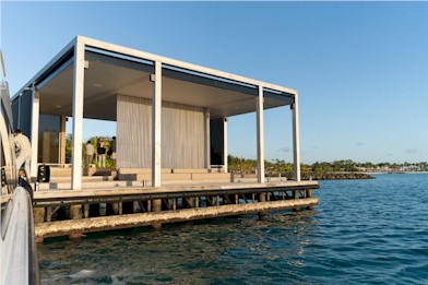 Arrival jetty photo of resort island