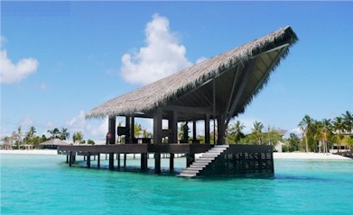Arrival jetty photo of resort island