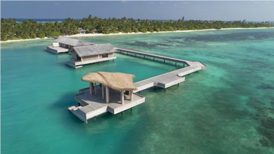 Arrival jetty photo of resort island