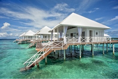 Exterior photo of water villa