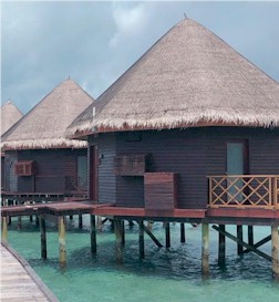 Exterior photo of water villa