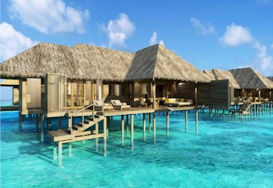 Exterior photo of water villa