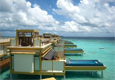 Exterior photo of water villa