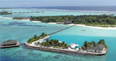 Arrival jetty photo of resort island