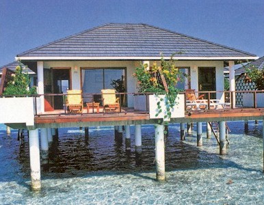 Exterior photo of water villa