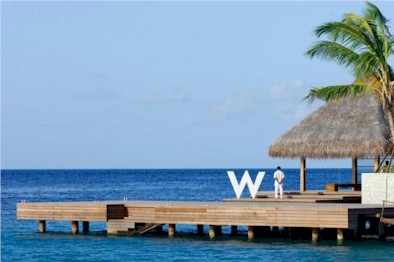 Arrival jetty photo of resort island