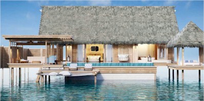 Exterior photo of water villa